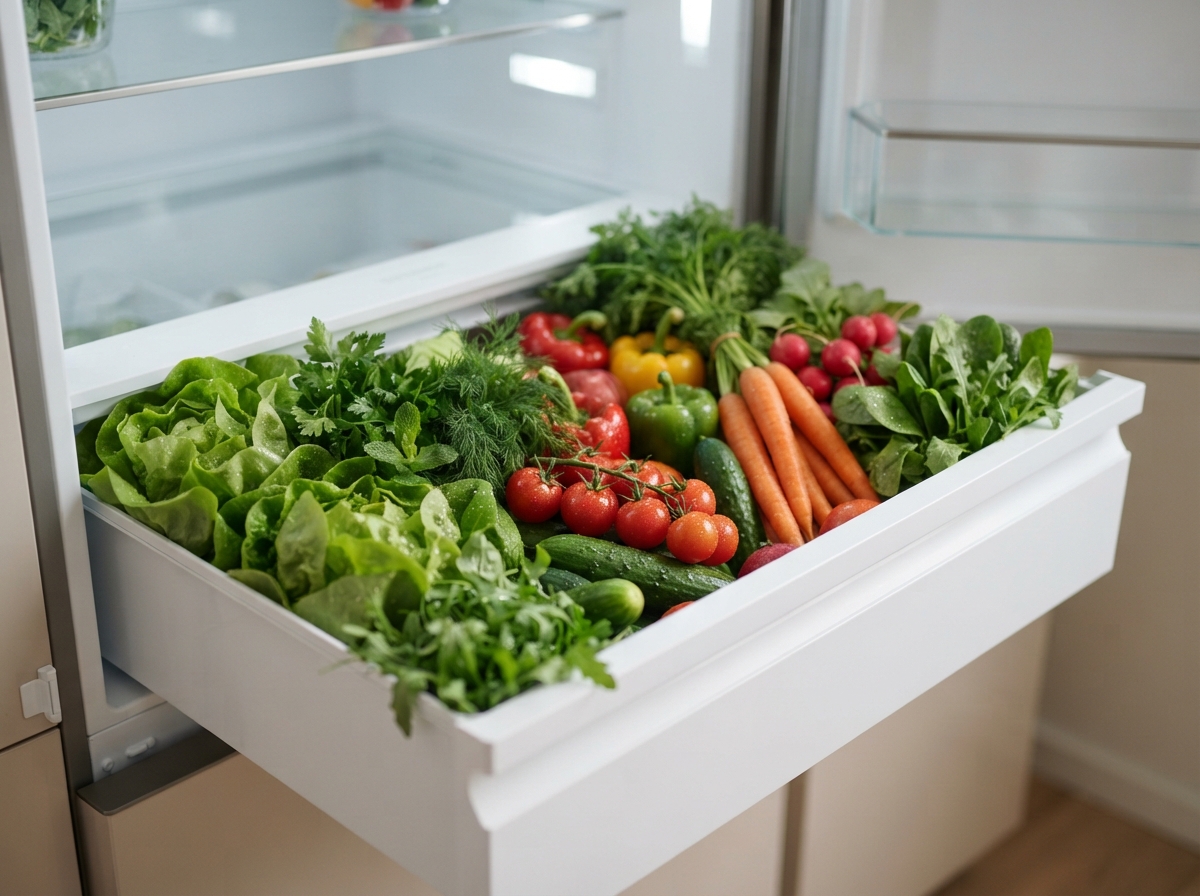 MasterFresh — зона свежести в холодильниках Miele Зона свежести MasterFresh в холодильнике Miele: овощи и зелень остаются свежими до 3 раз дольше